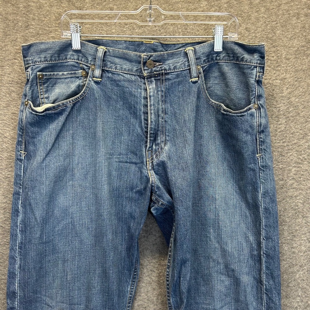 Polo Ralph Lauren 867 Classic Fit Mens Blue Denim Jeans 36x32 Button Fly Cotton